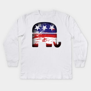 Republican Elephant Kids Long Sleeve T-Shirt